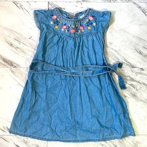 Girl 5T flower thin jeans dress